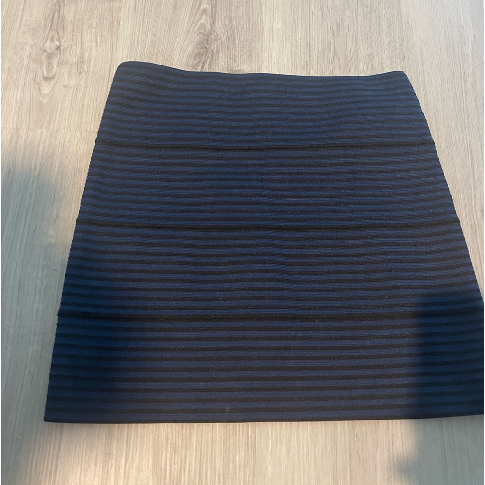 Black and blue stripped bondage skirt